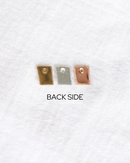 8x6mm Organic Rectangle Blank with One Hole, B55