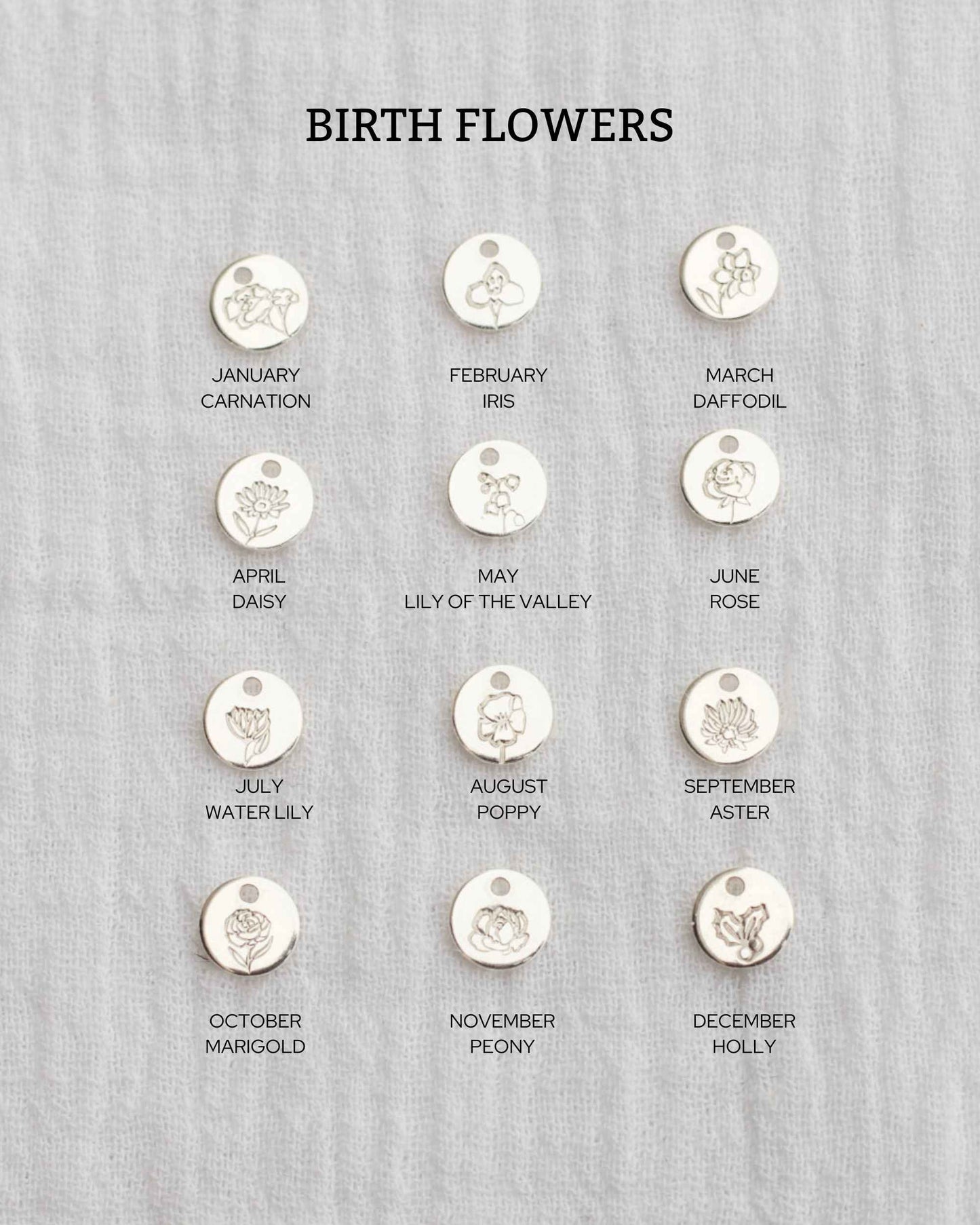 6.3mm Birth Flower Charm, CH05