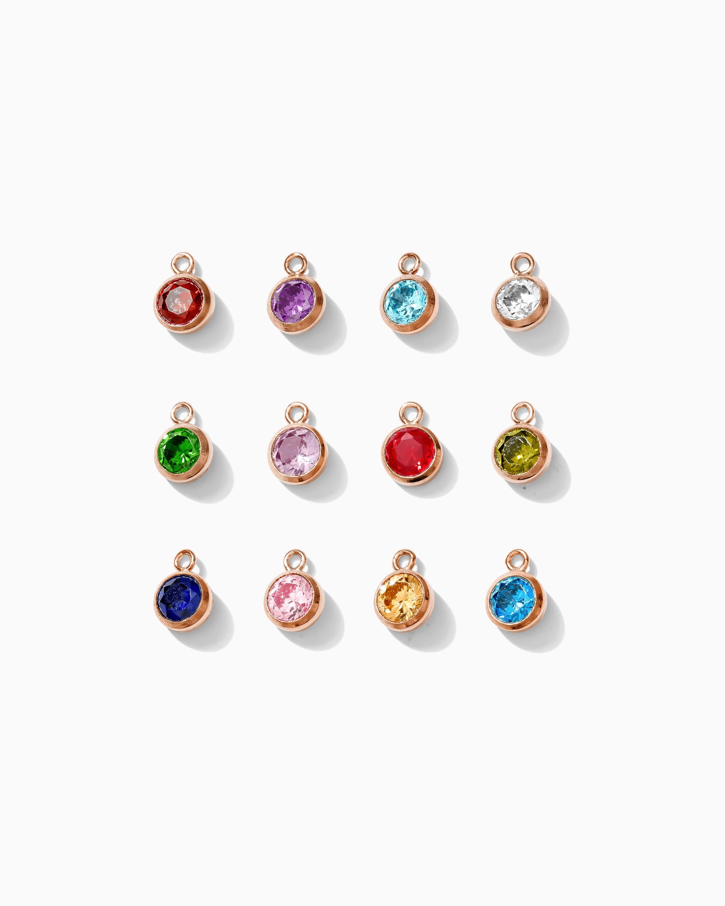 4mm Rose Gold Filled Birthstone Charm, CH11