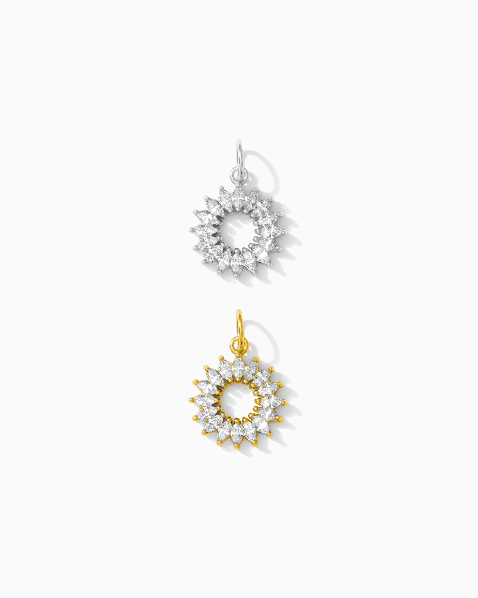 CZ Marquise Open Circle Charm, CH121