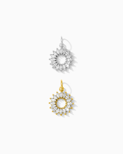 CZ Marquise Open Circle Charm, CH121