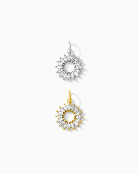 CZ Marquise Open Circle Charm, CH121