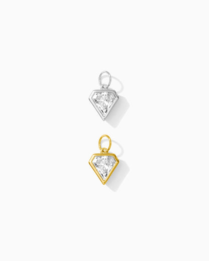 CZ Bezel Diamond Silhouette Charm, CH125