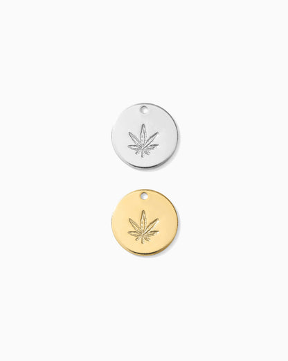 12.7mm Pot Leaf Pendant, CH142