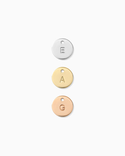 9.5mm Letter Disc Charm, CH156