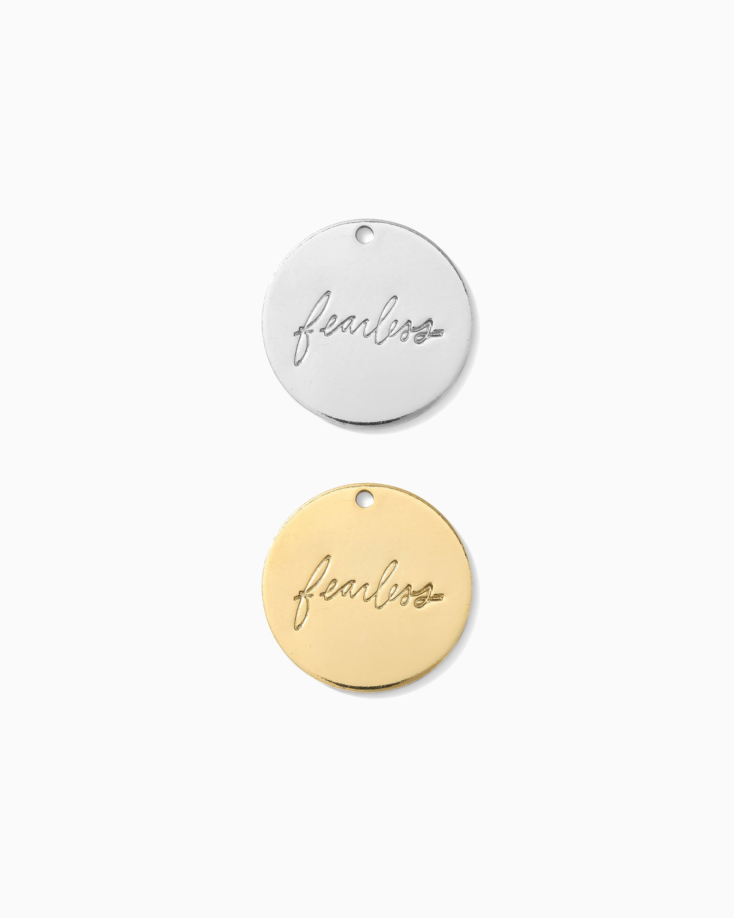 15.9mm Fearless Cursive Charm, CH191