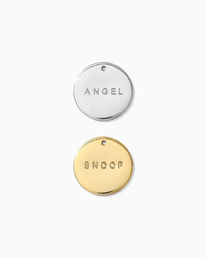 15.9mm Custom Text Circle Charm, CH192