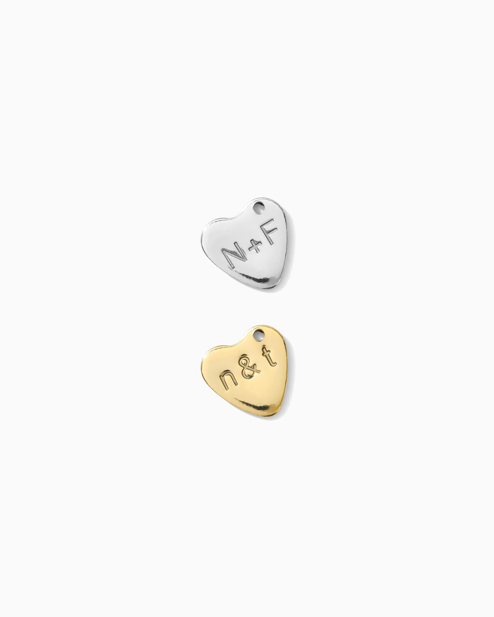 10x11mm Custom Text Heart Charm, CH196