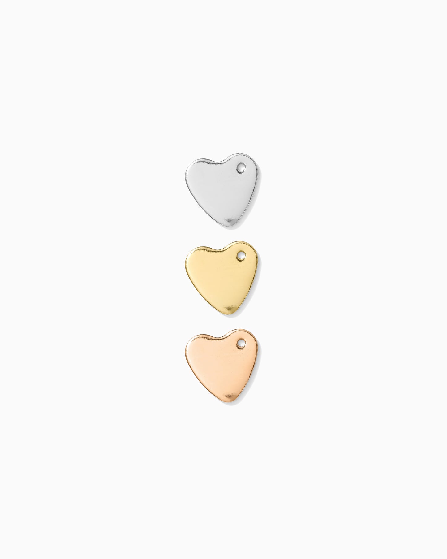 10x11mm Custom Text Heart Charm, CH196