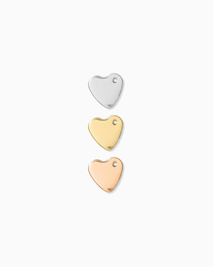 10x11mm Custom Text Heart Charm, CH196