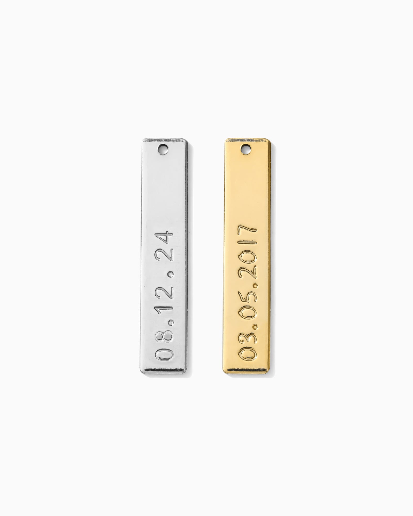 1.25"x6mm Custom Date Bar Charm, CH205