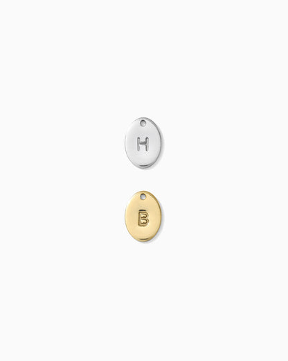 10x7mm Letter Oval Charm, CH244