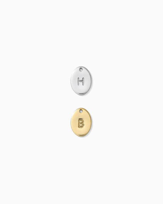 10x7mm Letter Oval Charm, CH244
