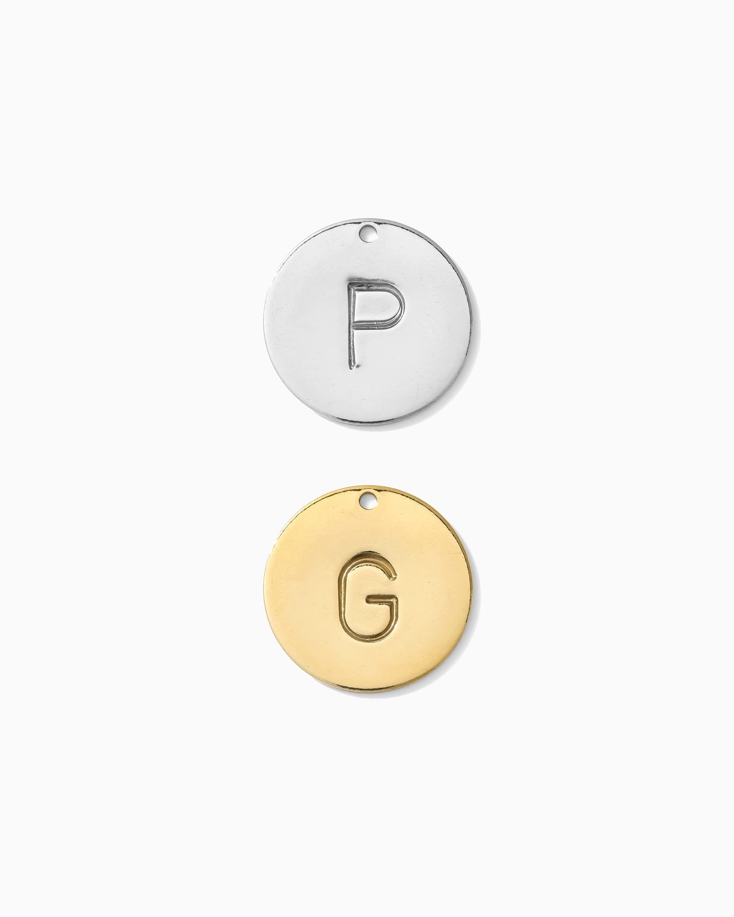 15.9mm Letter Circle Charm, CH246