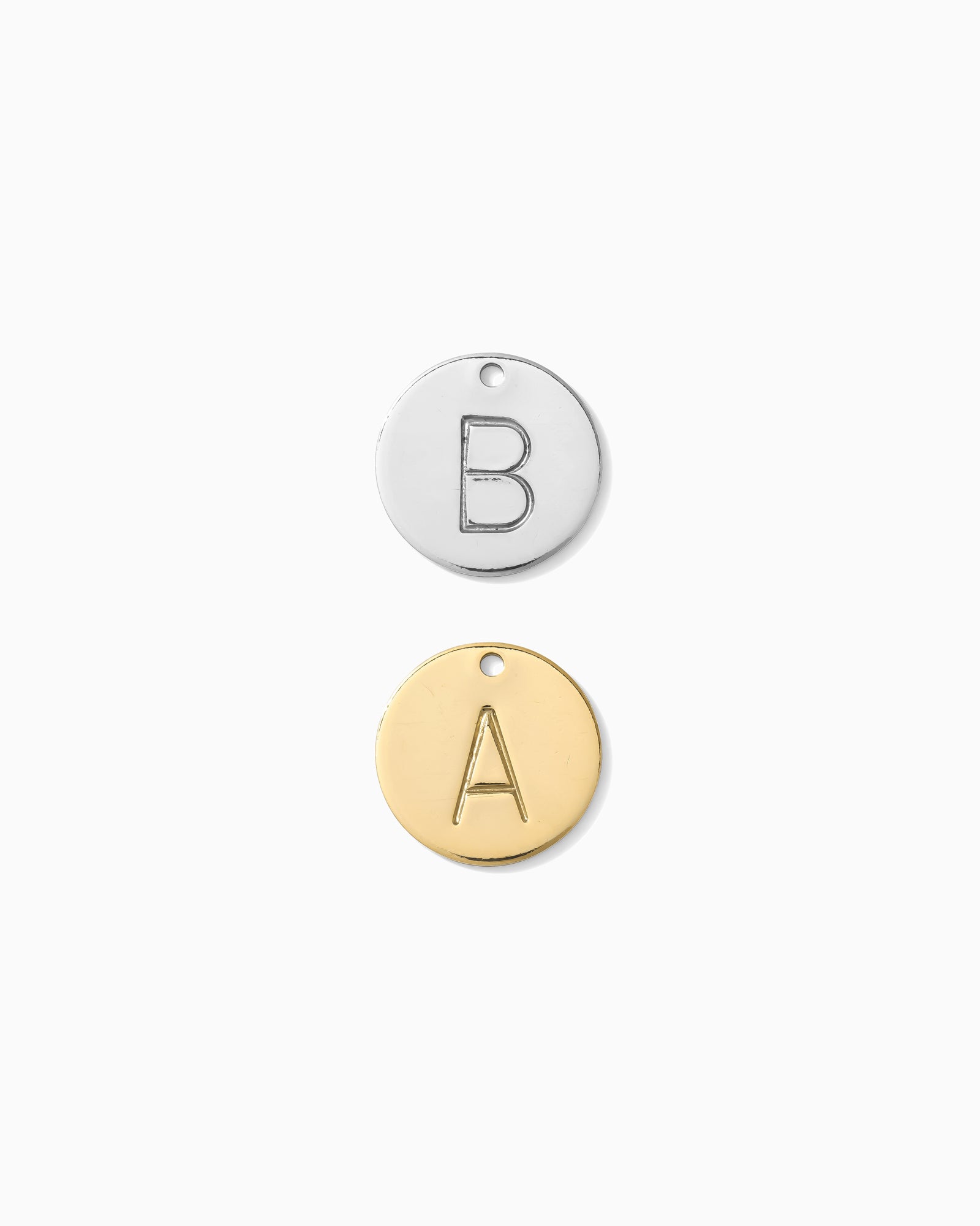 12.7mm Letter Circle Charm, CH248
