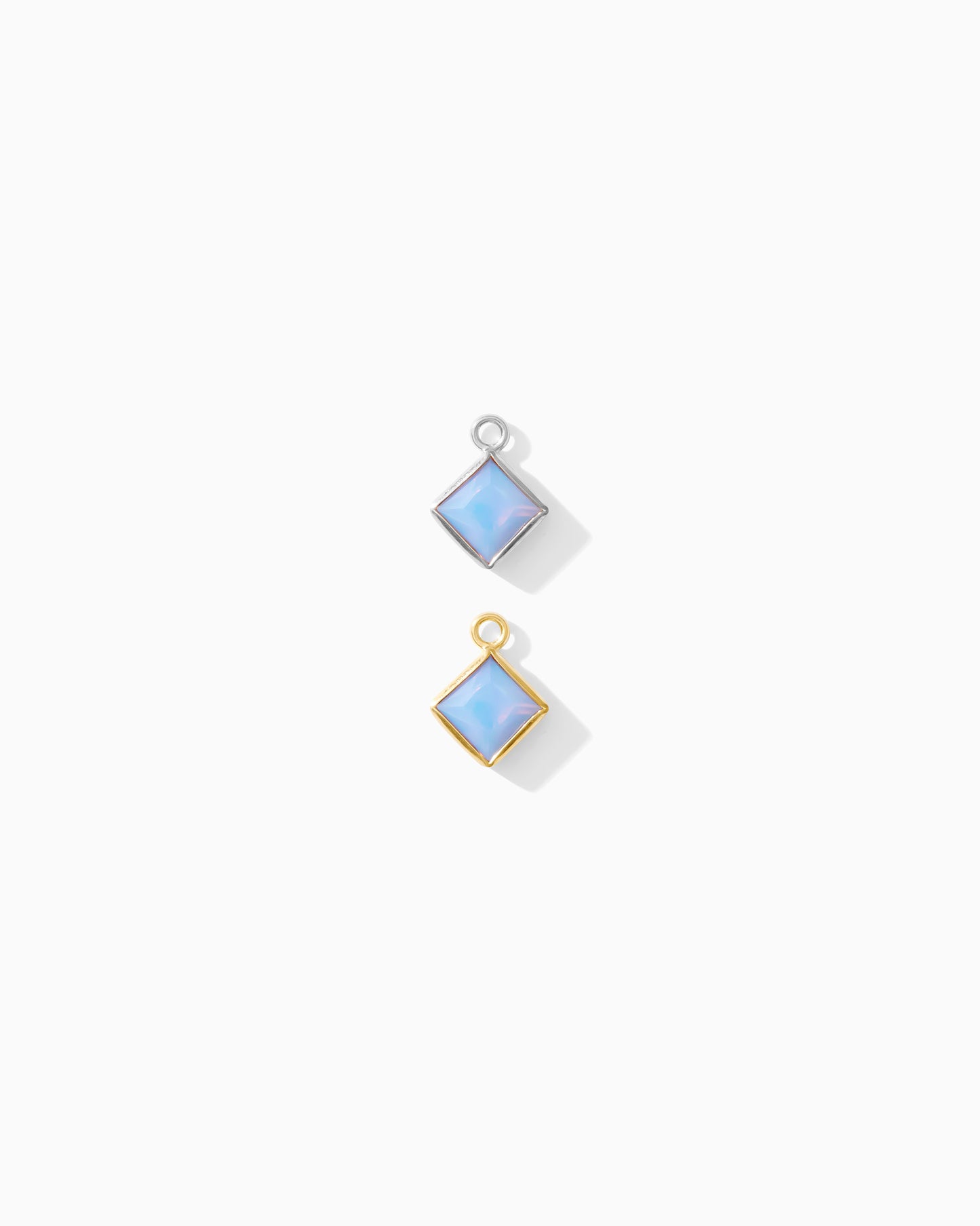 4mm Blue Opal Diamond Shaped Charm, CH259