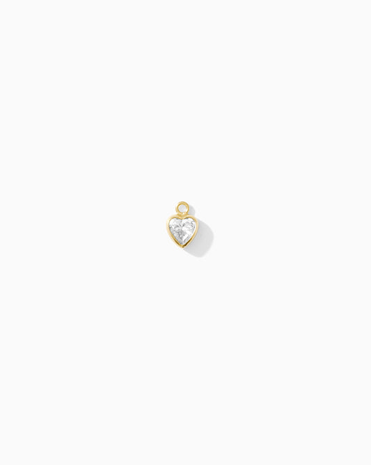 4mm CZ Heart Charm, CH263