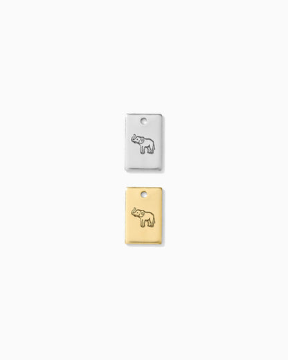 Elephant Rectangle Charm, CH266