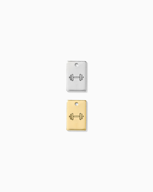 Barbell Rectangle Charm, CH266