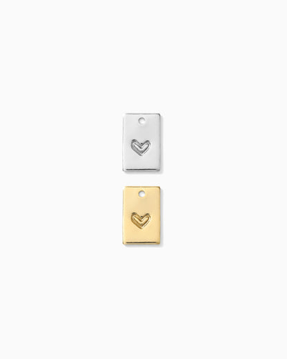 Heart Stamp Rectangle Charm, CH266