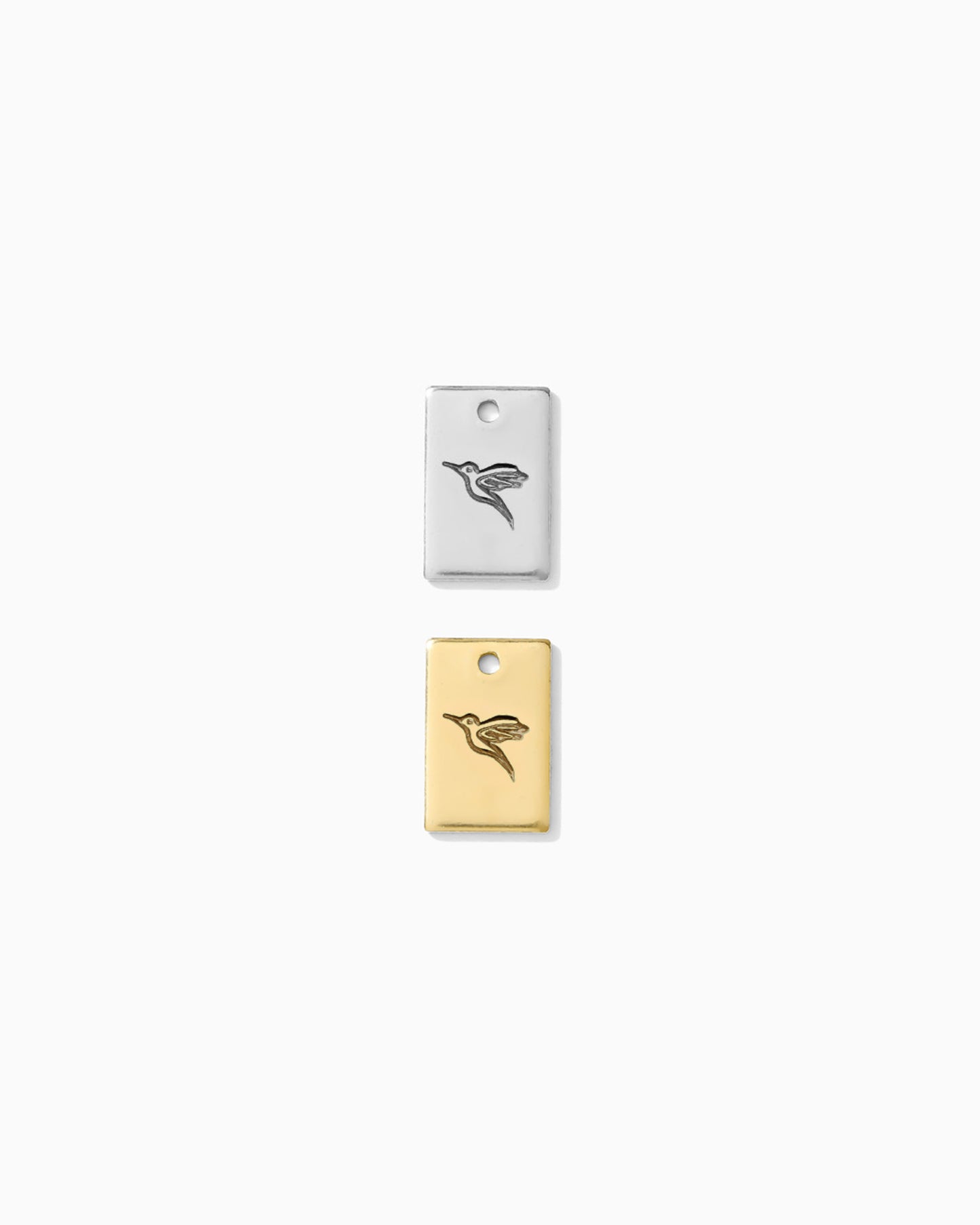 Hummingbird Rectangle Charm, CH266