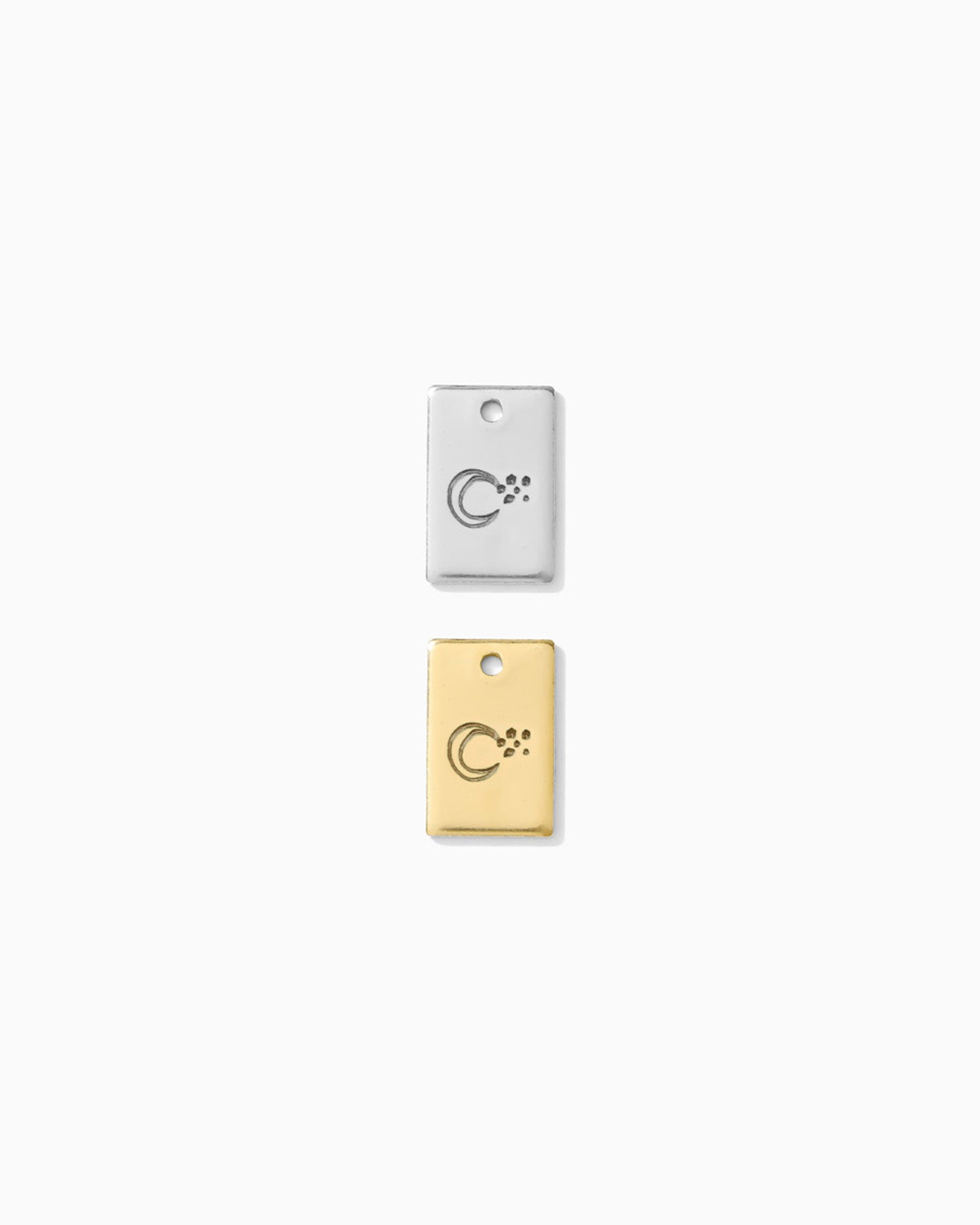 Moon and Stars Rectangle Charm, CH266