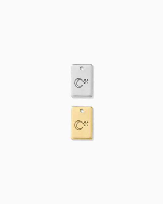 Moon and Stars Rectangle Charm, CH266