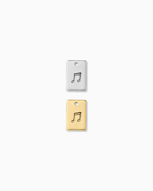 Music Note Rectangle Charm, CH266