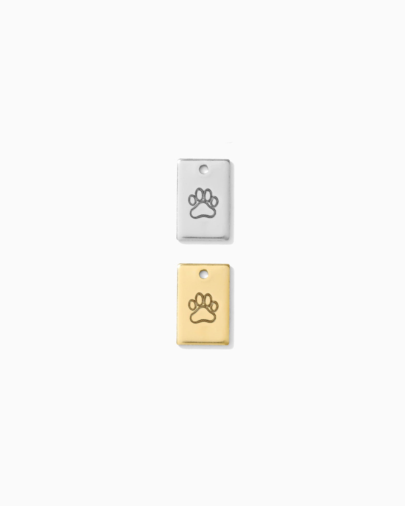 Paw Print Rectangle Charm, CH266