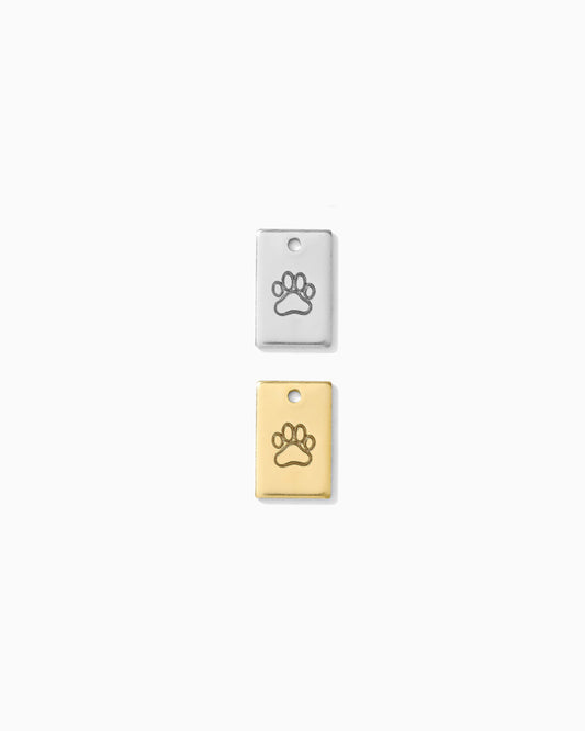 Paw Print Rectangle Charm, CH266