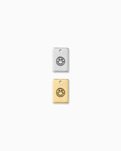 Smiley Rectangle Charm, CH266
