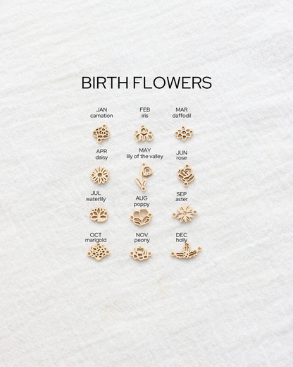 Birth Flower Connector, CN403-CN414