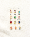4mm Rectangle Birthstone Charms, CH288