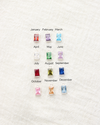 4mm Rectangle Birthstone Charms, CH288