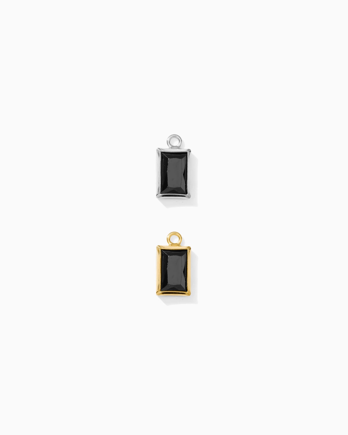 4mm Rectangle Onyx Charm, CH290