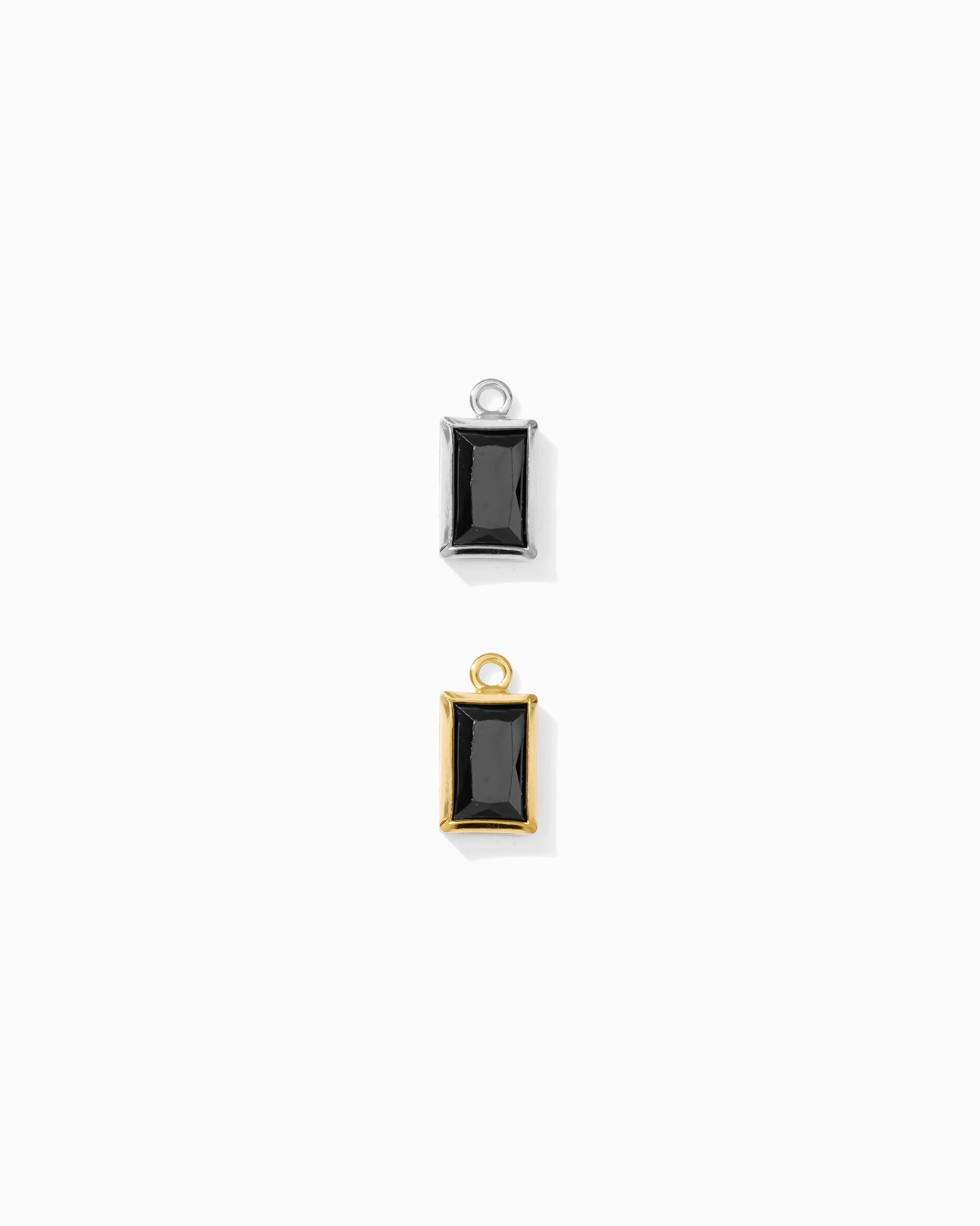 4mm Rectangle Onyx Charm, CH290