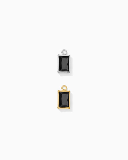 4mm Rectangle Onyx Charm, CH290