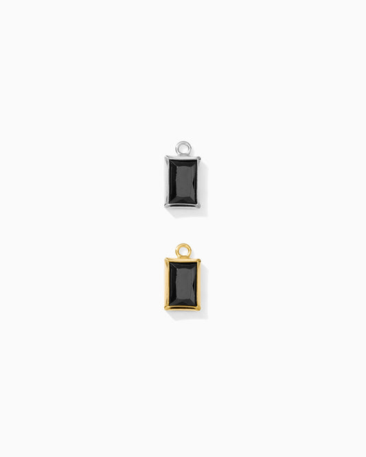 4mm Rectangle Onyx Charm, CH290
