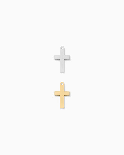 Cross charm, 14k gold filled, sterling silver, CH314