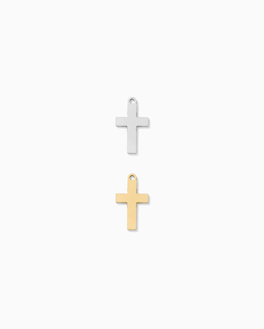 Cross charm, 14k gold filled, sterling silver, CH314