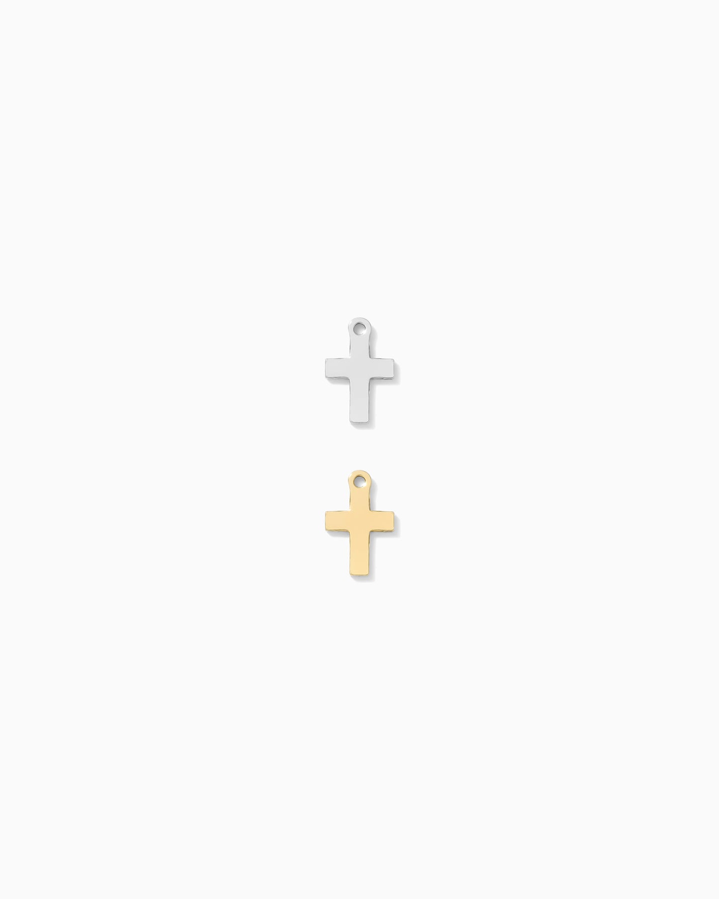 Mini cross charm, 14k gold filled, sterling silver, CH315