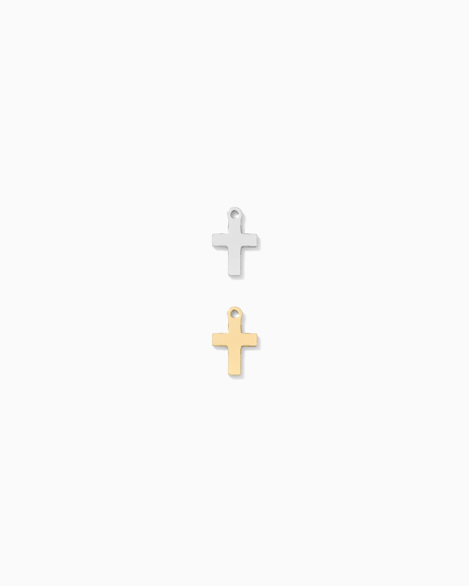 Mini cross charm, 14k gold filled, sterling silver, CH315