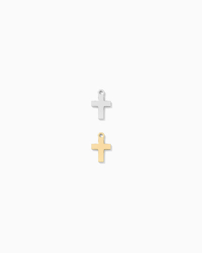 Mini cross charm, 14k gold filled, sterling silver, CH315