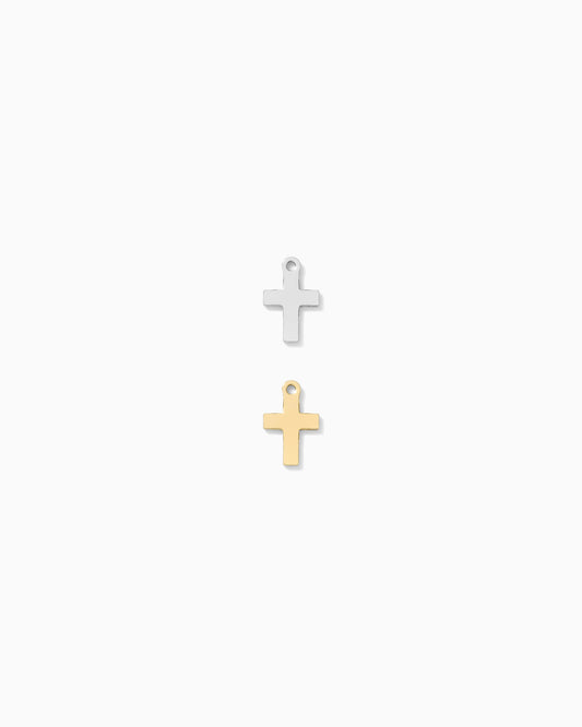 Mini cross charm, 14k gold filled, sterling silver, CH315