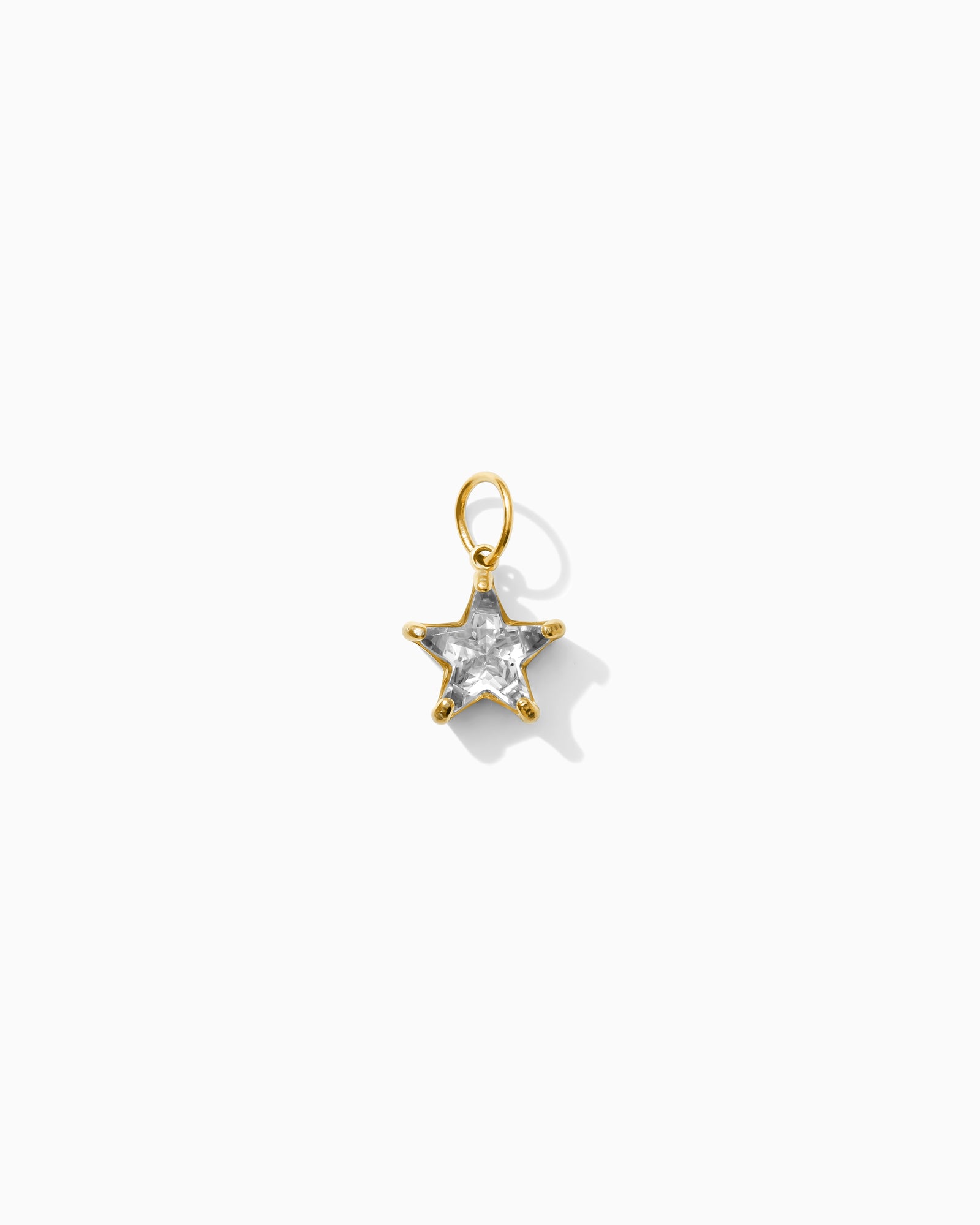 Star PVD Charm, White Zircon, CH321