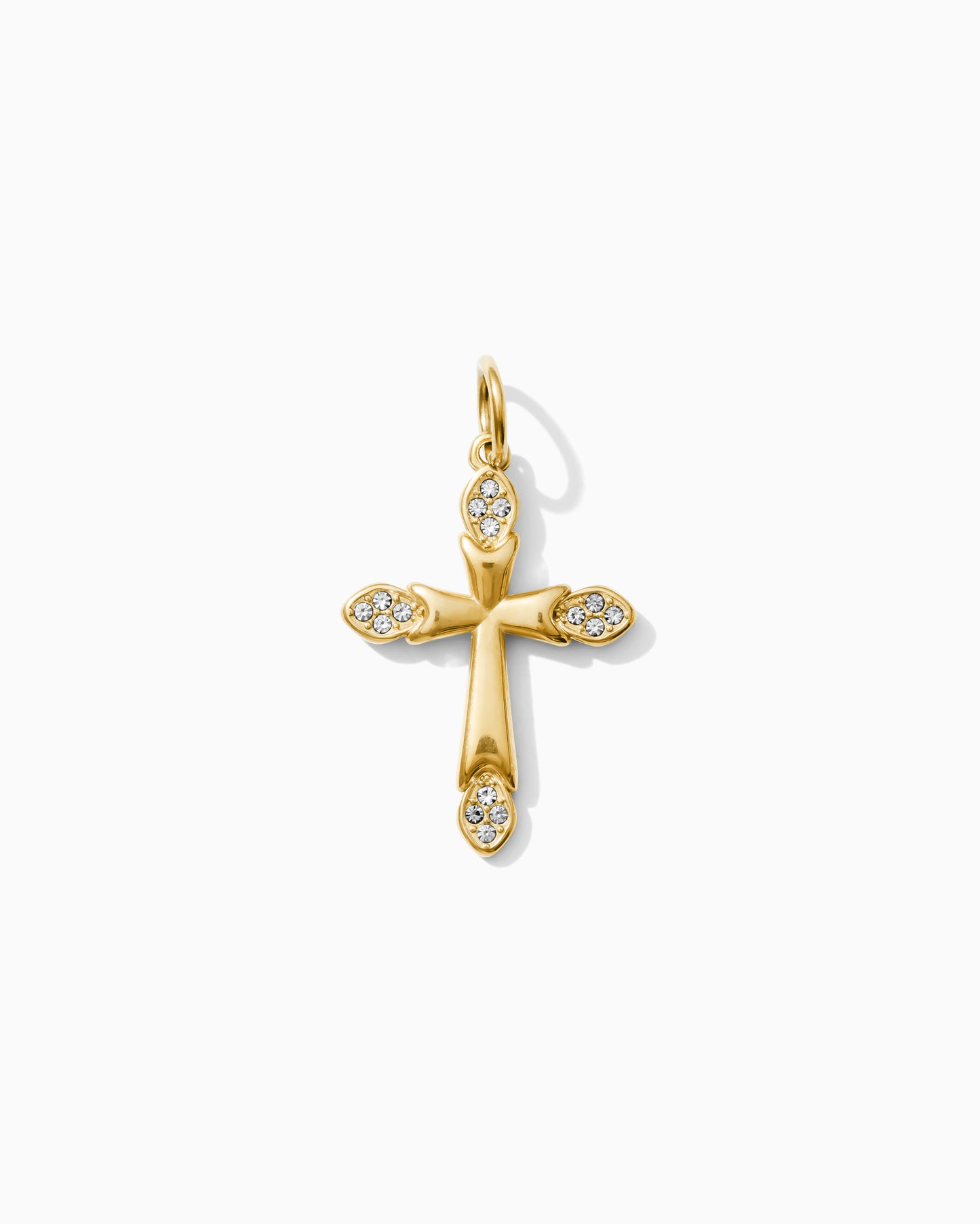 Cross PVD Charm, White Zircon, CH328