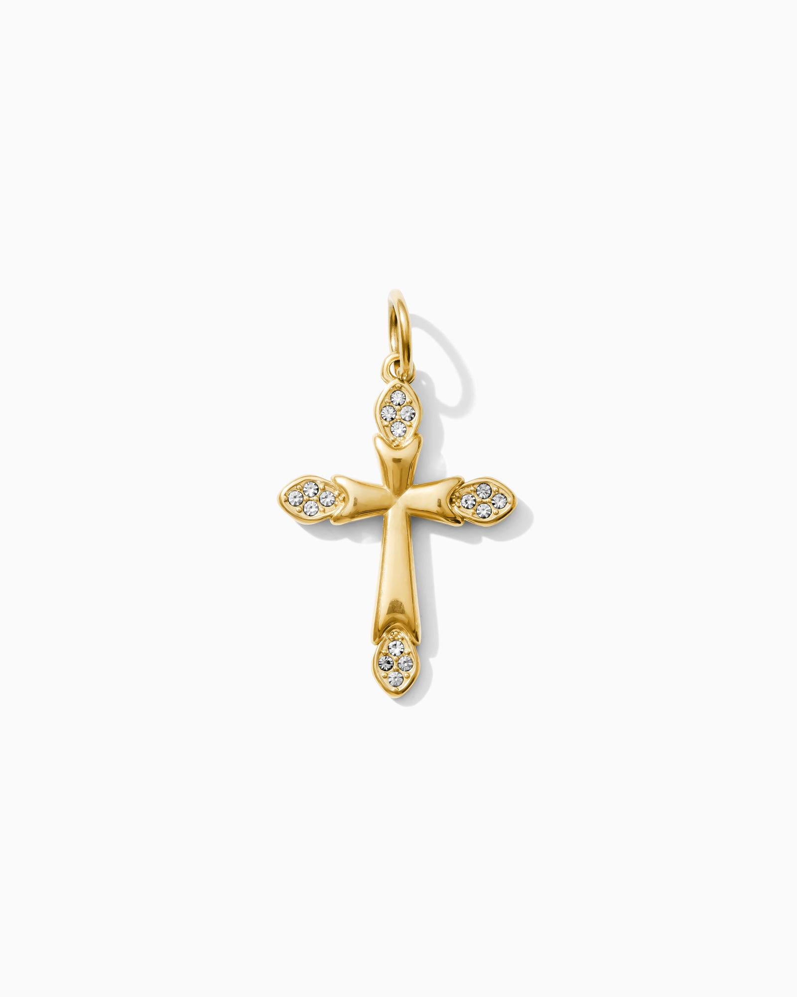 Cross PVD Charm, White Zircon, CH328