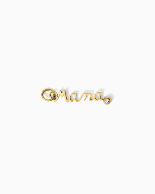 Mama with Rhinestone PVD Charm, CH347