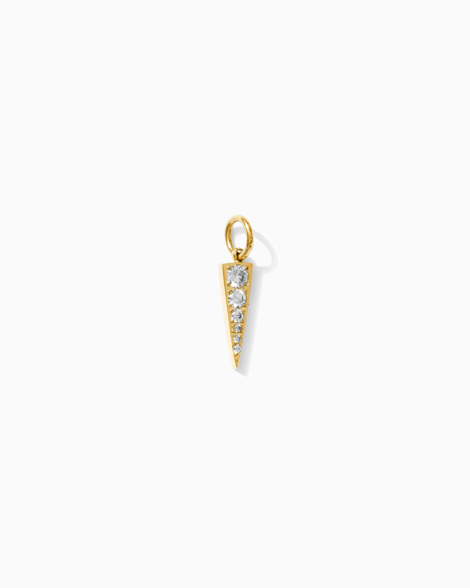 Cubic Zirconia Triangle PVD Charm, CH348