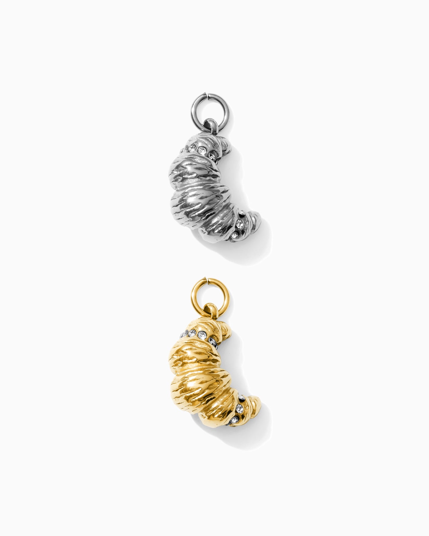 Croissant PVD Charm with CZ, CH351